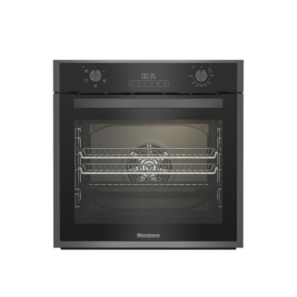 Blomberg ROEN9202DX 59.4cm Built In Single AeroChef Oven - Dark Steel
