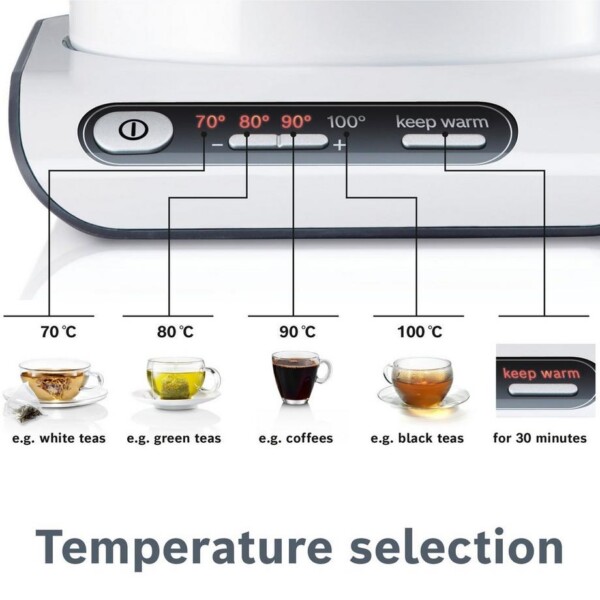 Bosch TWK8631GB 1.5 Litres Jug Kettle - White - Image 3