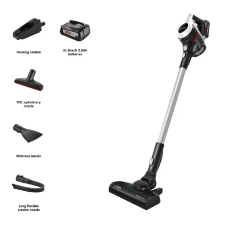 Bosch BCS612GB Unlimited Serie 6 ProHome Cordless Vacuum Cleaner - 30 Minute Run Time - White - PLUS Additional Battery