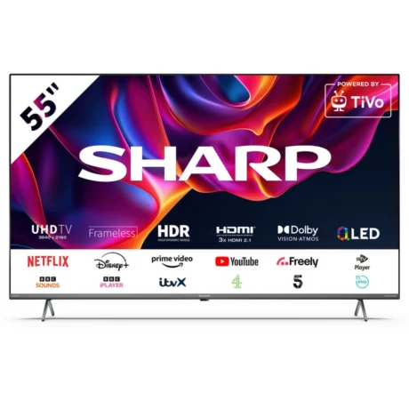 Sharp 4T-C55GM6141KB 55" 4K UHD Quantum Dot Frameless Smart TiVo TV