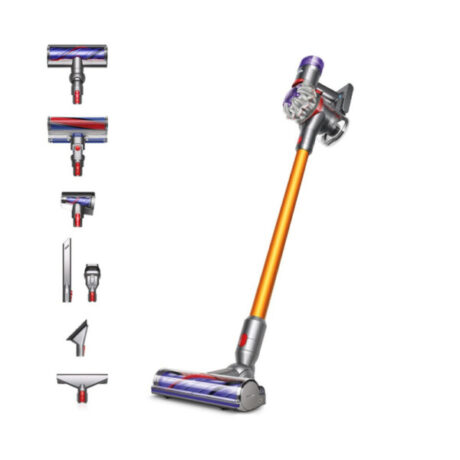 Dyson V8ABS-2023 Cordless Stick Vacuum Cleaner - 40 Minutes Run Time - Silver/Yellow