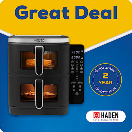 Haden 211200 11.0L Double Stack Air Fryer With Window - Black