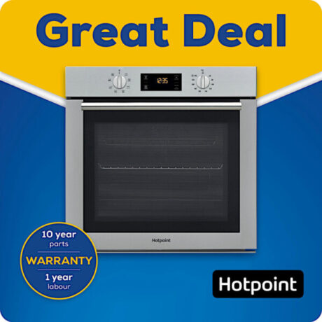 Hotpoint SAEU4544TCIX 59.5cm Built In Electric Single Oven - Inox