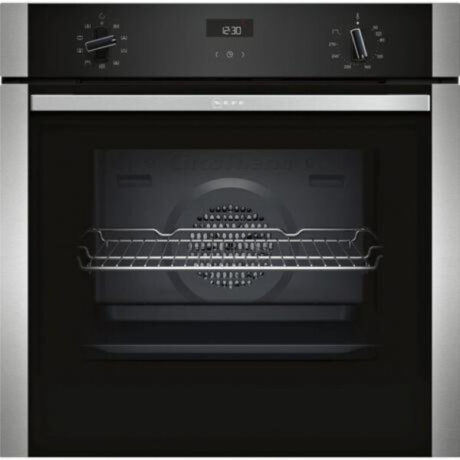 NEFF B1ACE4HN0B 59.4cm Built In Electric CircoTherm Single Oven - Black/Steel