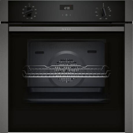 NEFF B3ACE4HG0B Slide & Hide 59.4cm Built In Electric Single Oven - Black with Graphite Trim