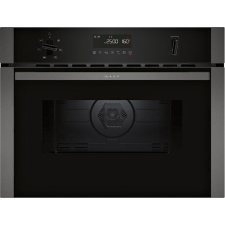 NEFF C1AMG84G0B 44 Litres Built In Microwave Oven with Hot Air - Black with Graphite Trim