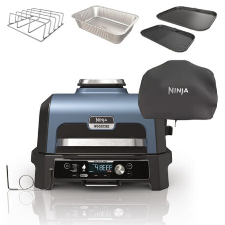 Ninja OG901UKACCKIT Woodfire Grill & Smoker + Accessories Bundle