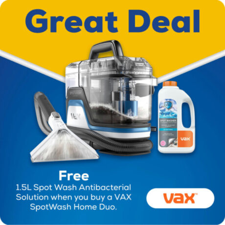 Vax CDSW-MPXPKIT Spotwash Home Duo Carpet Washer with extra 1.5l Spotwash Antibacterial Solution - Blue