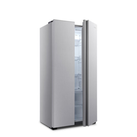 Fridgemaster MS83430ES 83.2cm 50/50  American Fridge Freezer - Silver